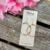 Beaded Hoop Earrings - Sorbet and Gold - Medium