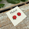 Poinsettia Stud Earrings