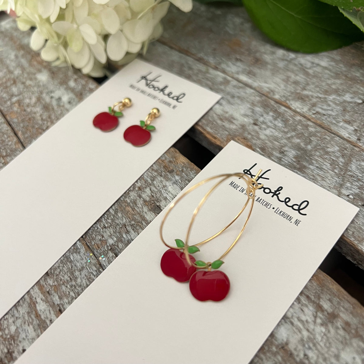 Perfect Little Apple Dangle Earrings - Two Styles