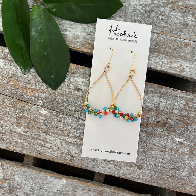 Beaded Teardrop Earrings - Summer Solstice