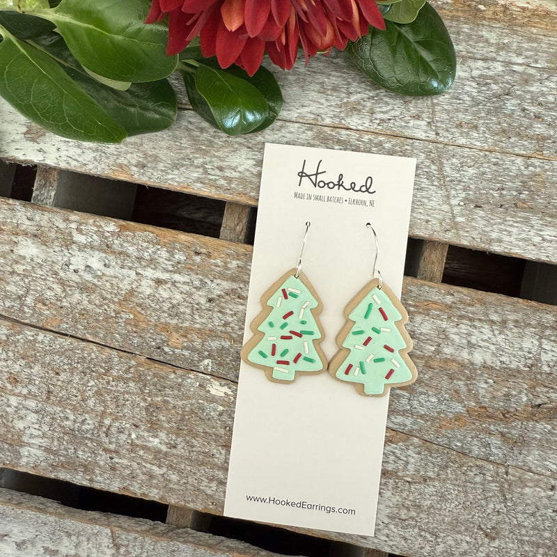 Christmas Tree Cookie Earrings