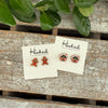 Gingerbread House Glitter Stud Earrings