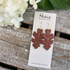 Lustrous Oak Leaf Earrings