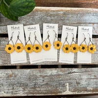 Sunflower Hoop Earrings