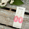 Pop Pink Scalloped Cutout Earrings