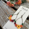 Floral Cascade Earrings in Fall Florals