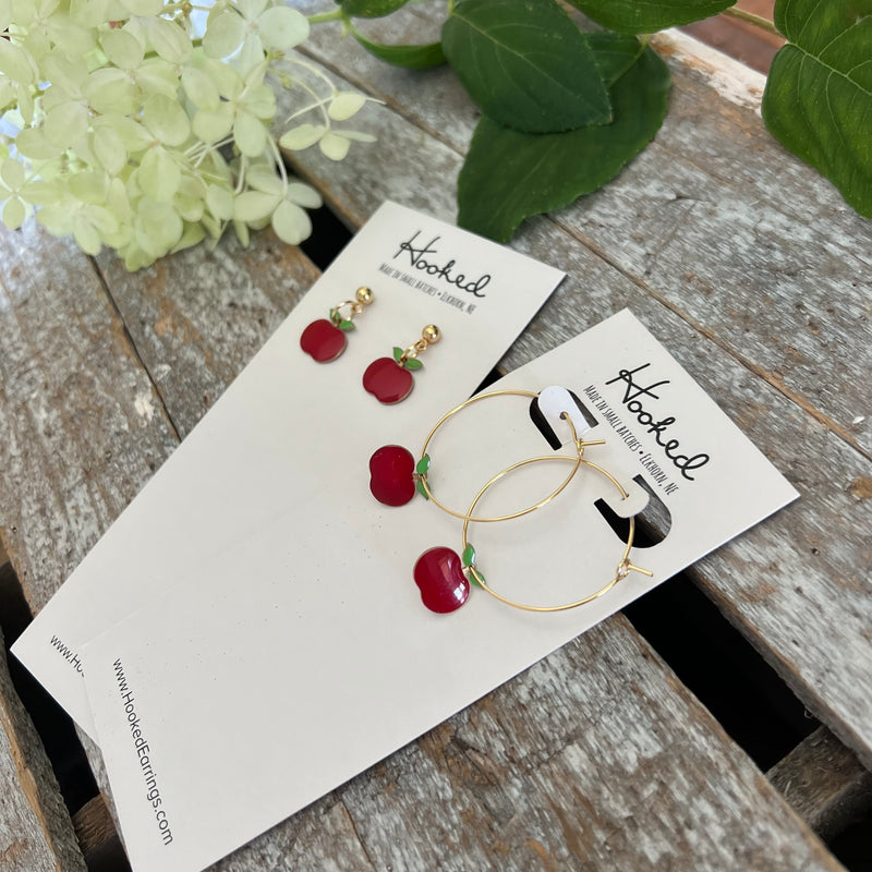 Perfect Little Apple Dangle Earrings - Two Styles