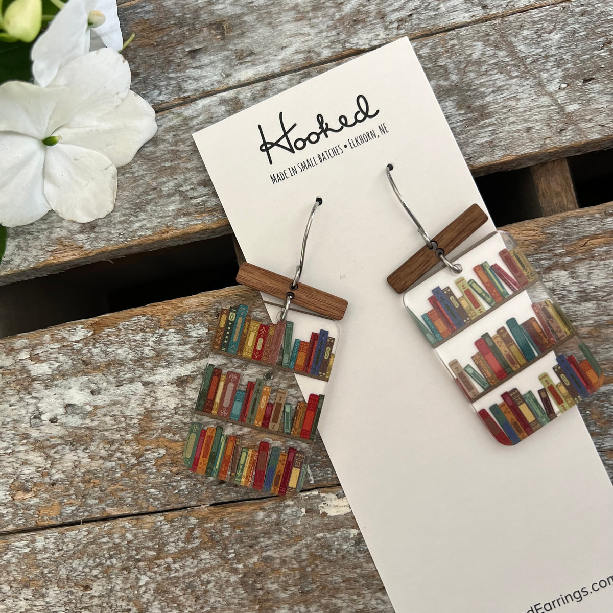 Reading Rectangle Earrings