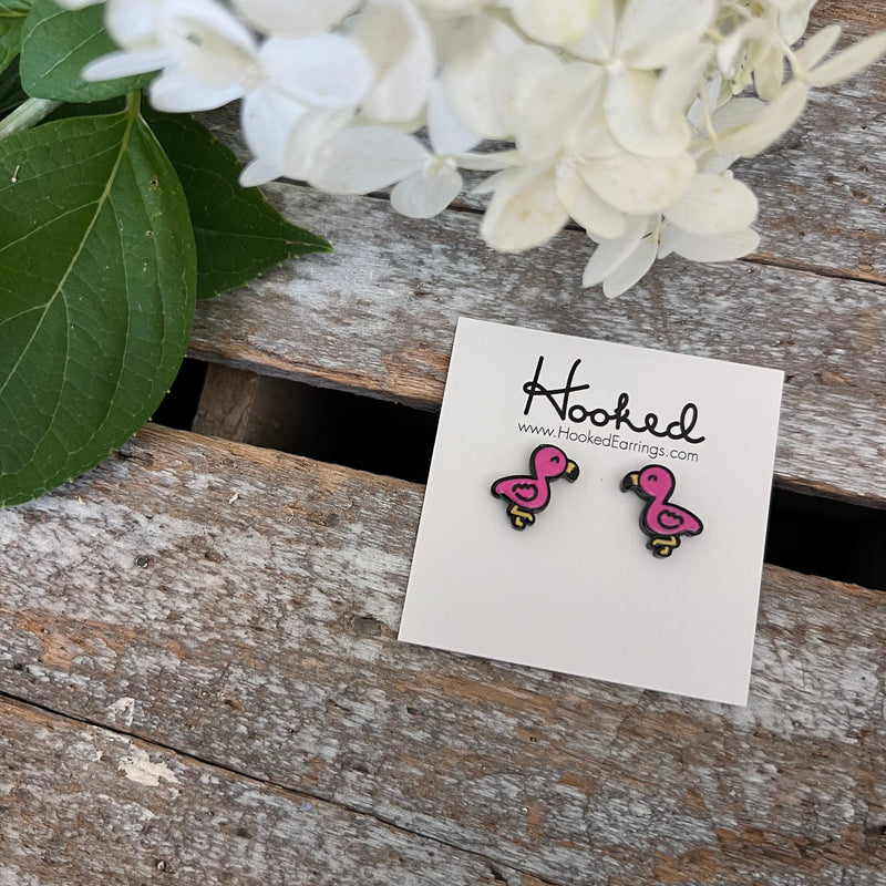 Fab Flamingo Stud Earrings