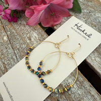 Beaded Hoop Earrings - Moody - Medium