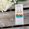 Floral Stacked Pumpkin Earrings