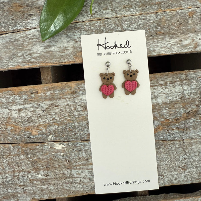 Teddy Bear Earrings - Extra Small