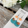 Floral Stacked Pumpkin Earrings