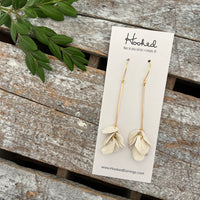 Fallen Petal Earrings in Ivory - Medium/Large