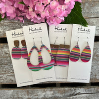 Serape Stripe Teardrop Earrings - Small