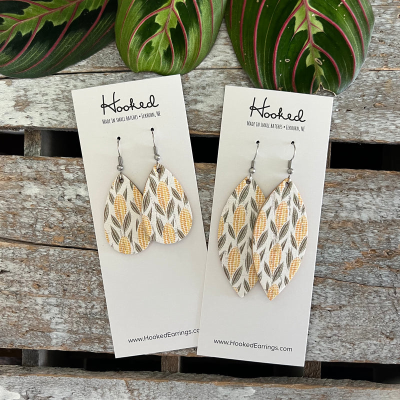 Corn on the Cob Petal Earrings - Medium