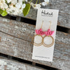 Pink and Gold Lotus Hoops - Medium