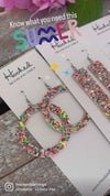 Summer Sparkle Hoop Earrings - Small