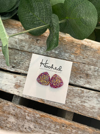 Sparkling Triangle Studs - 16mm - Brights