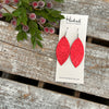 Metallic Red Embossed Petals - Medium