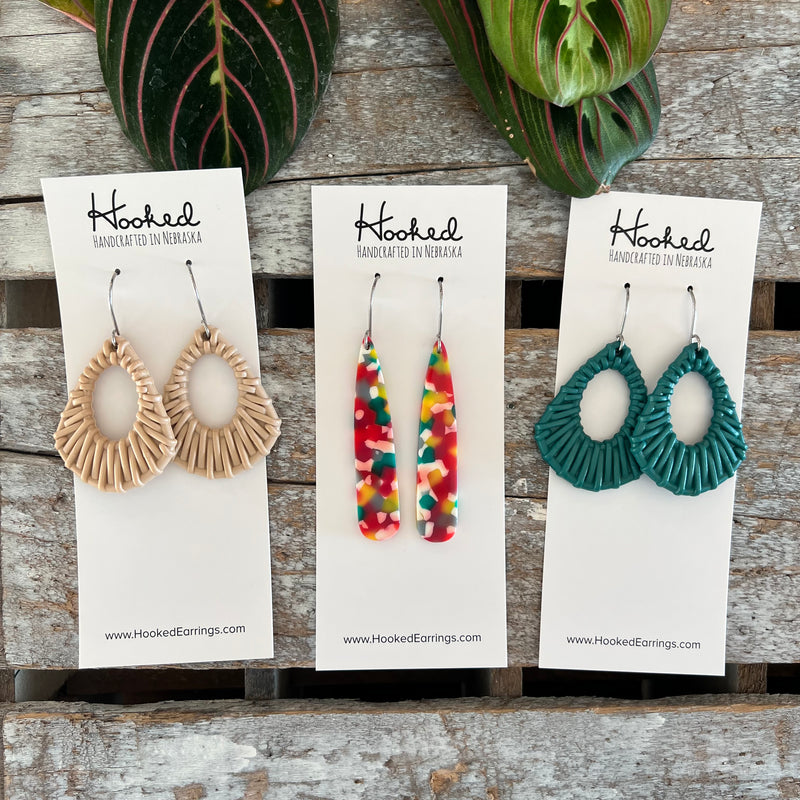 Drop Earrings in Fiesta - Waterproof, Pool Ready